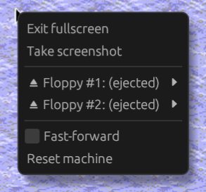 Fullscreen context menu
